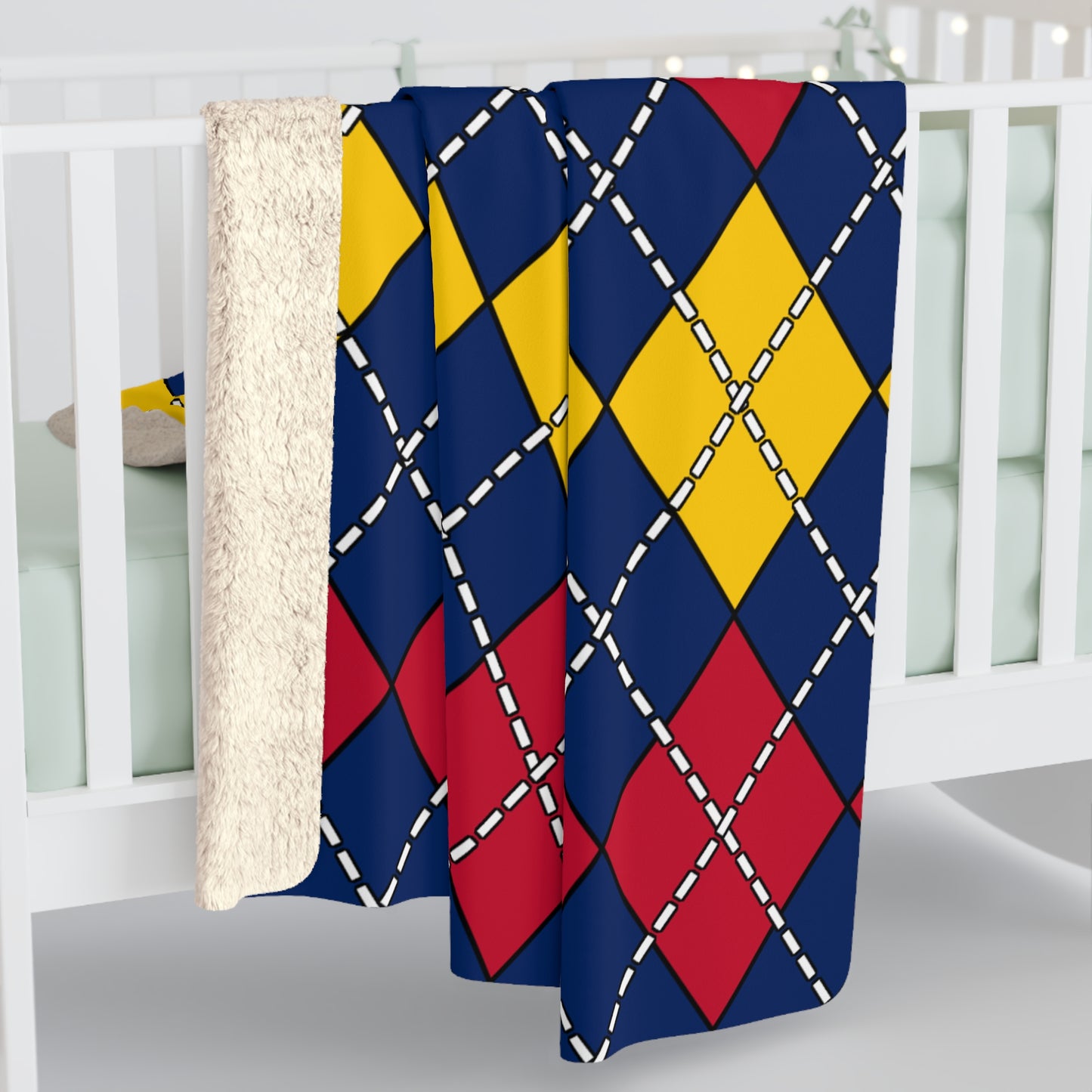Chad Retro Argyle Blanket Throw