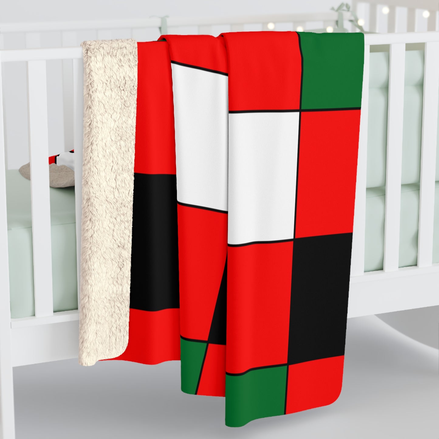 United Arab Emirates Retro Check Blanket Throw