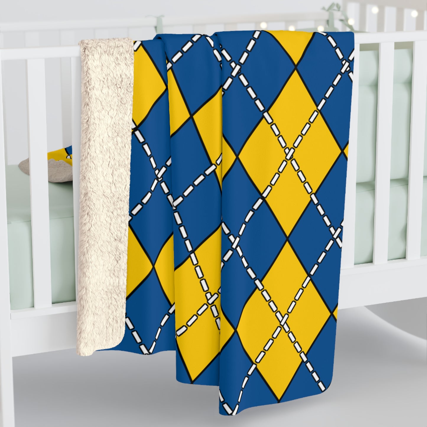 Sweden Retro Argyle Blanket Throw
