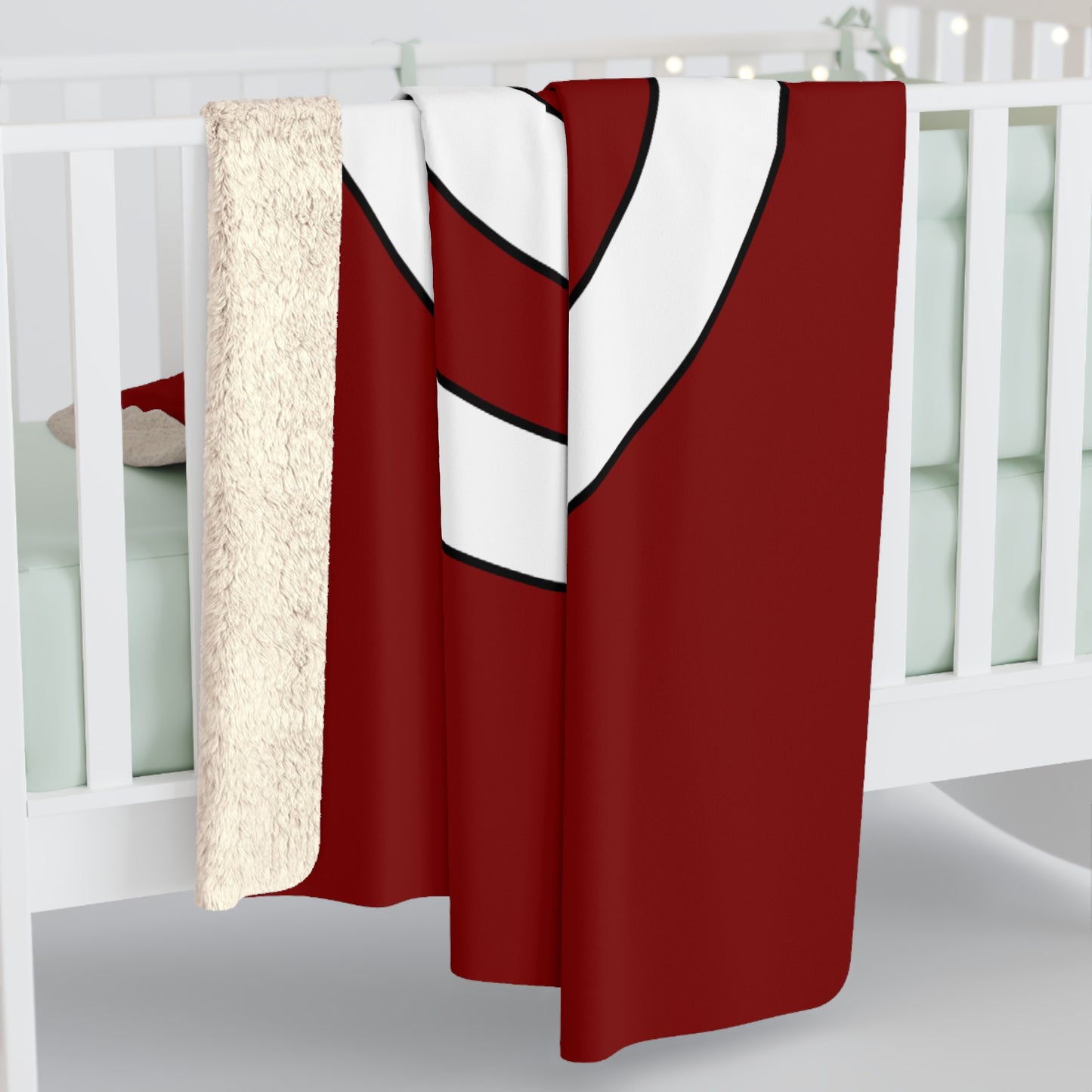 Maroon, White Retro Target Blanket Throw