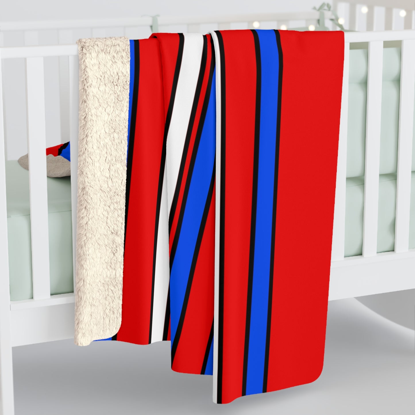 Puerto Rico Retro Stripes Blanket Throw