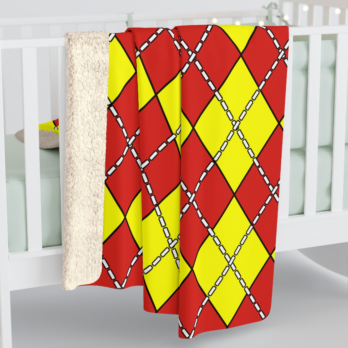 Vietnam Retro Argyle Blanket Throw
