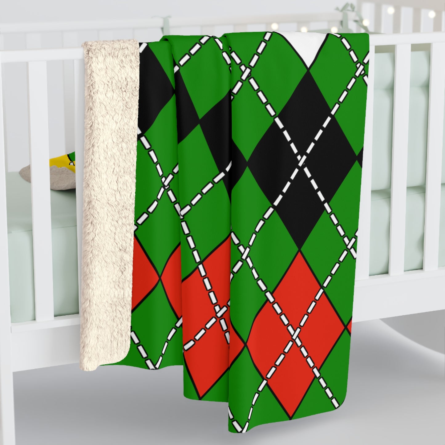 Dominica Retro Argyle Blanket Throw