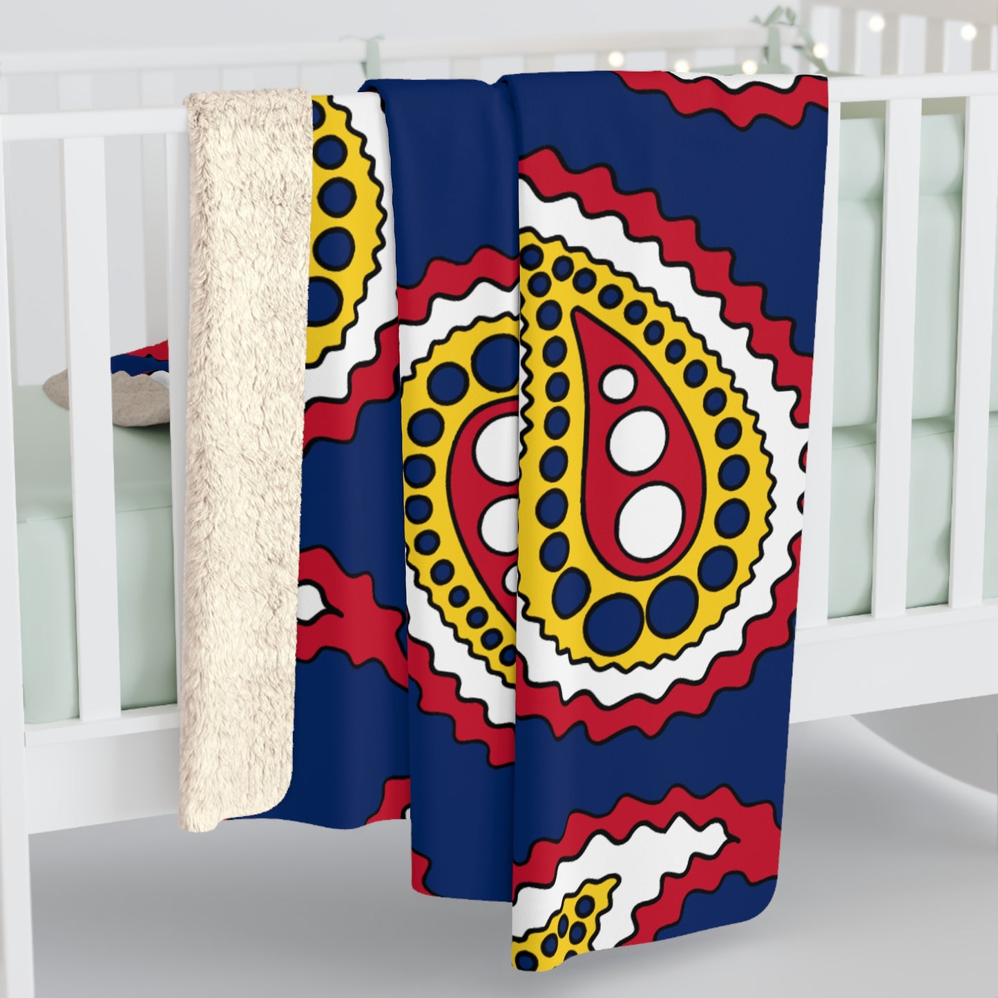 Turks And Caicos Islands Retro Paisley Blanket Throw