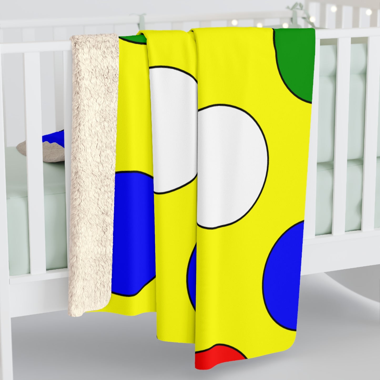Central African Republic Retro Polka Dots Blanket Throw