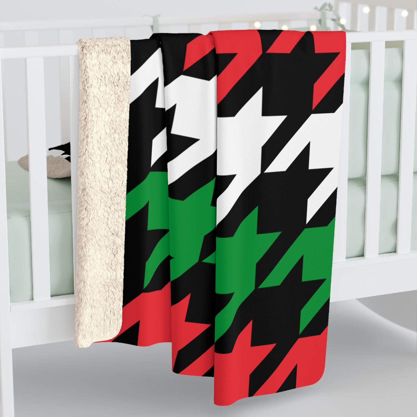 Palestine Retro Houndstooth Blanket Throw