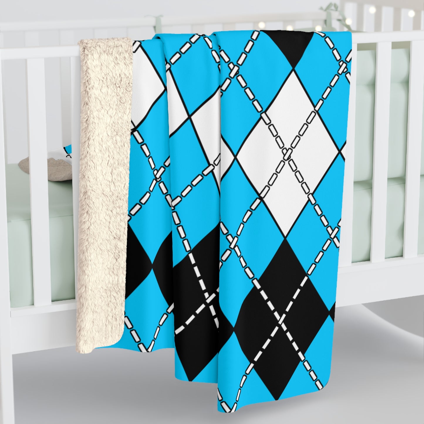 Botswana Retro Argyle Blanket Throw