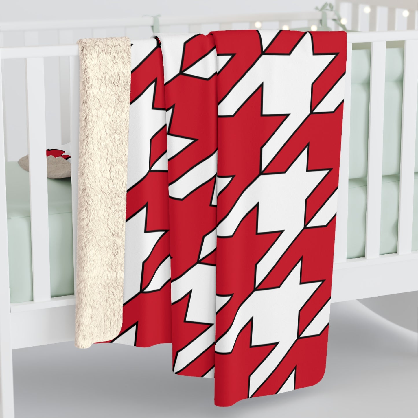 Jersey Retro Houndstooth Blanket Throw
