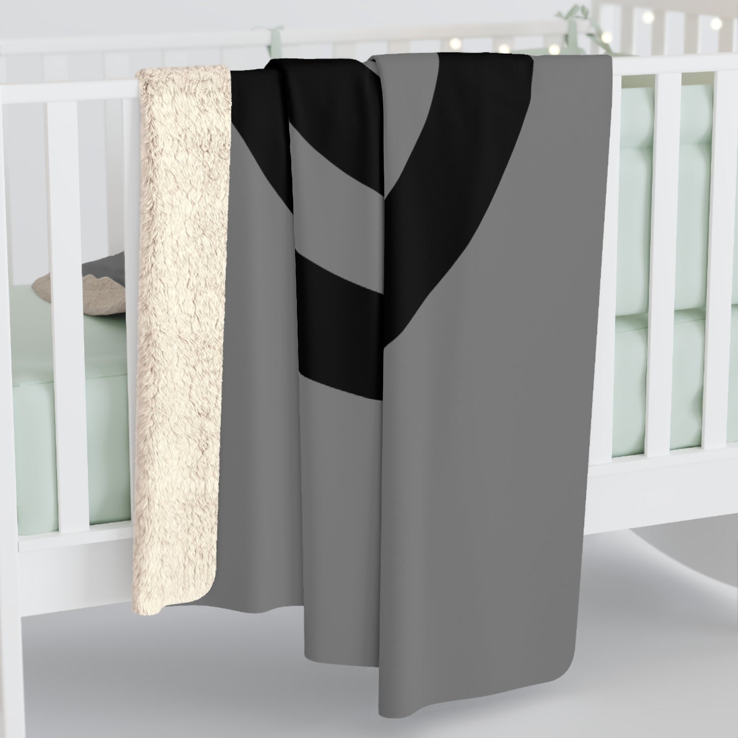 Grey, Black Retro Target Blanket Throw