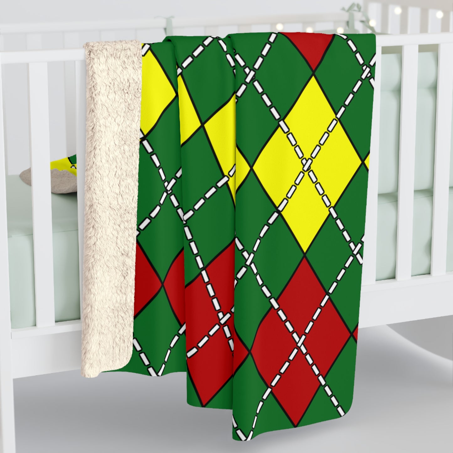 Senegal Retro Argyle Blanket Throw