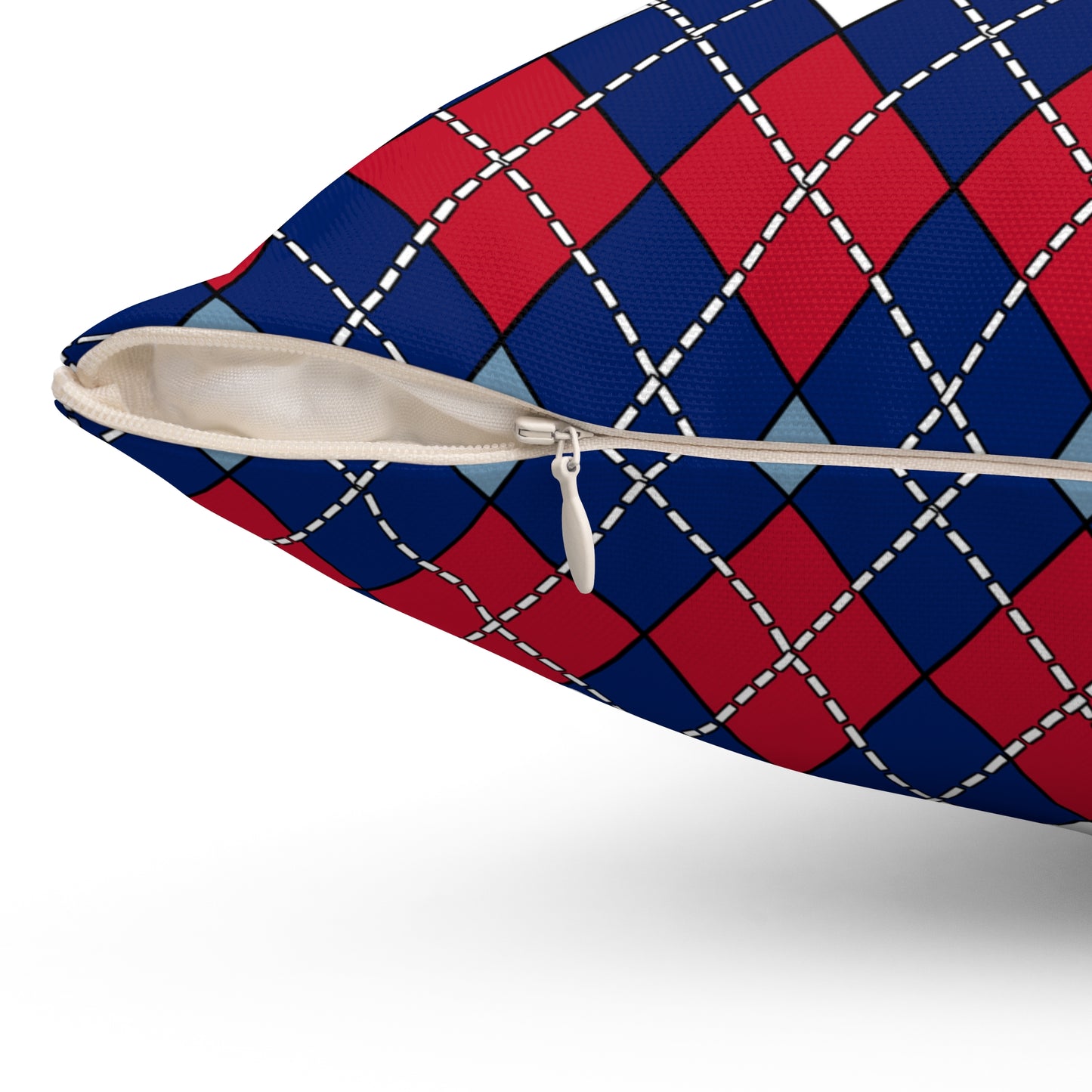 Falkland Islands Retro Argyle Cushion Pillow