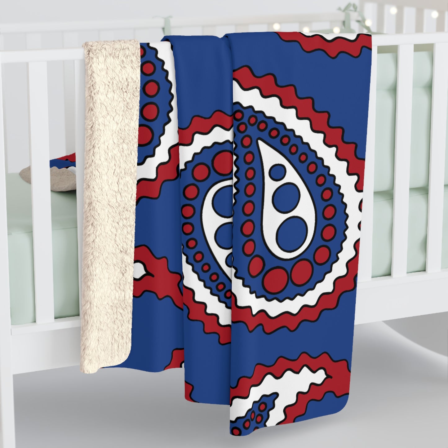 Caribbean Netherlands Retro Paisley Blanket Throw