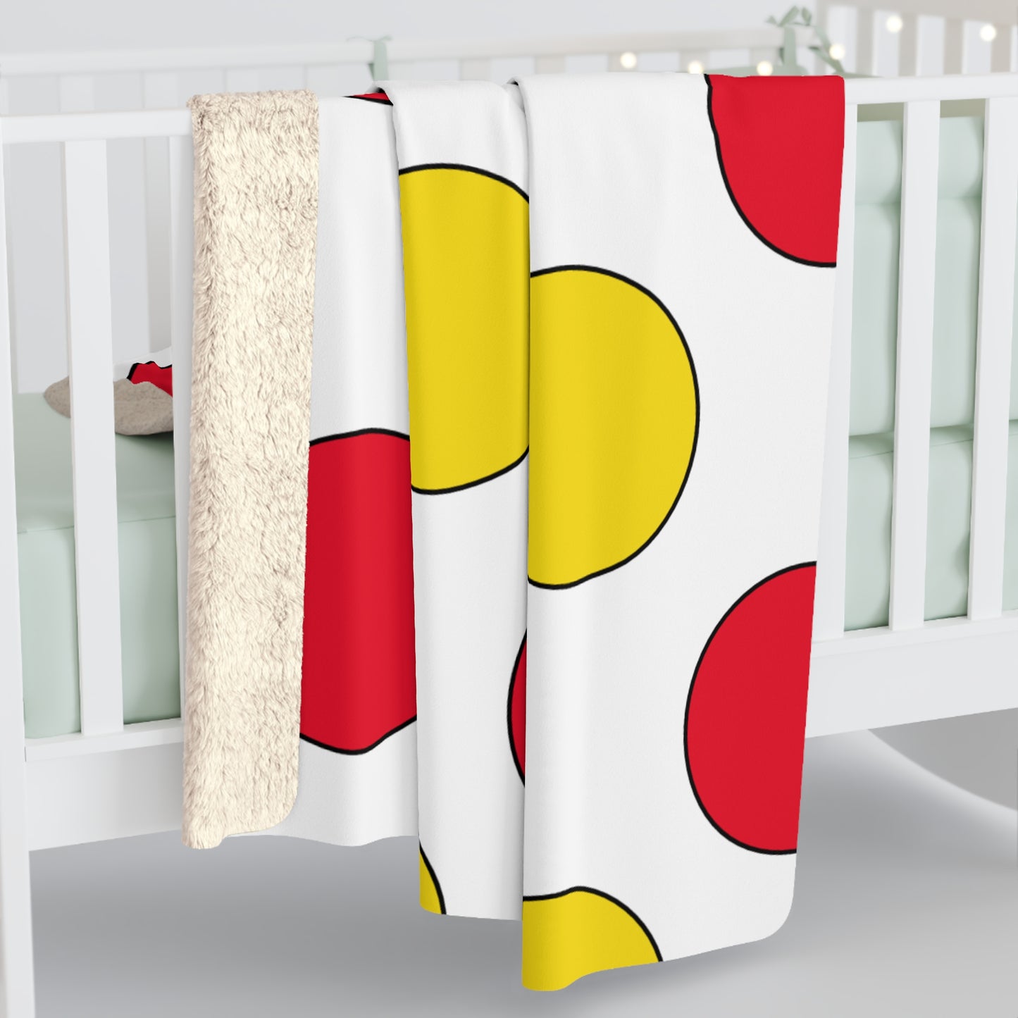 Guernsey Retro Polka Dots Blanket Throw