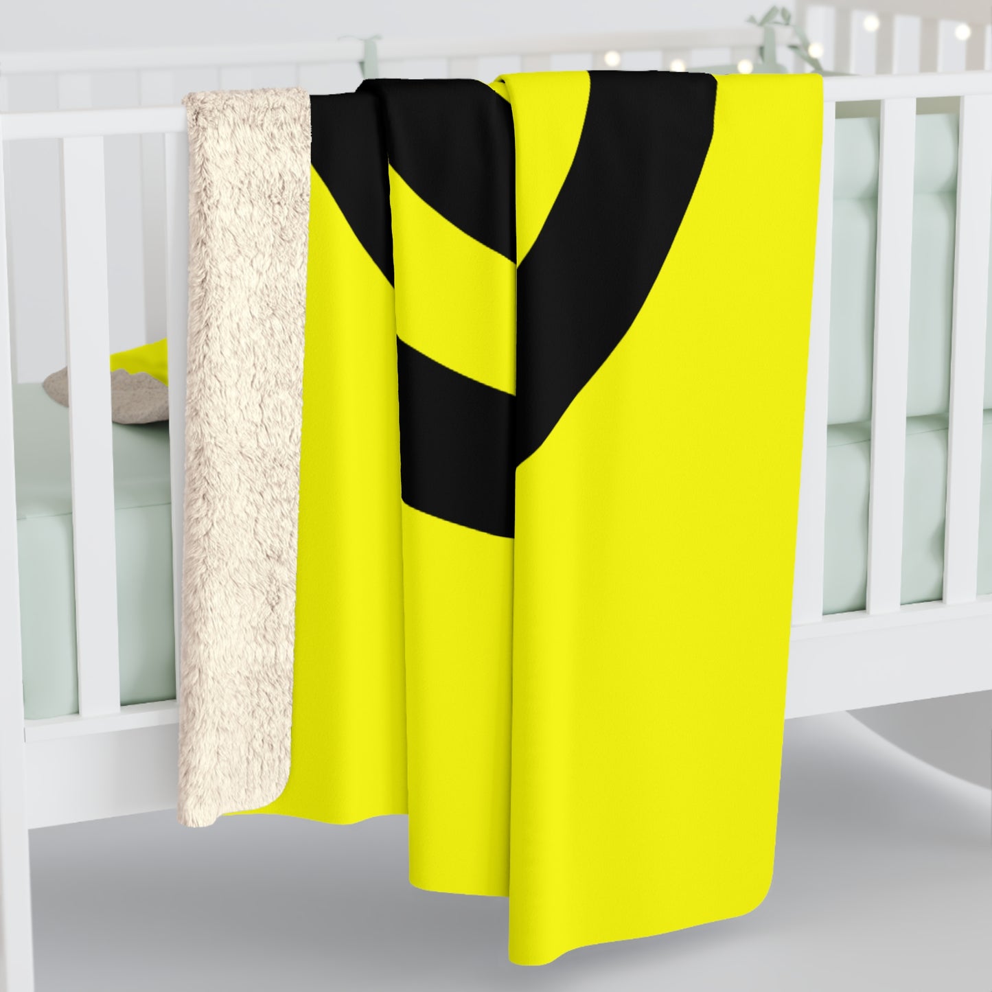 Yellow, Black Retro Target Blanket Throw