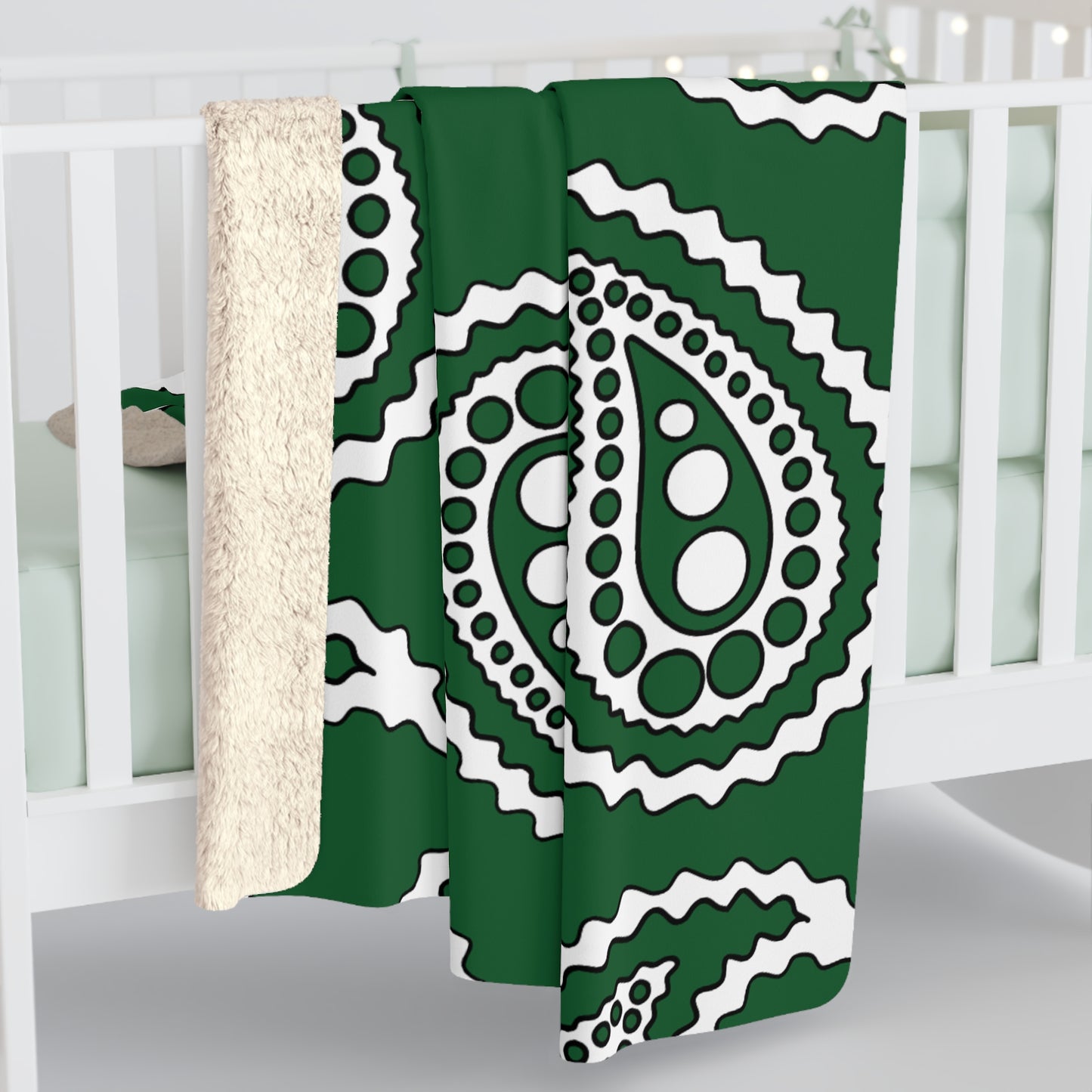 Saudi Arabia Retro Paisley Blanket Throw