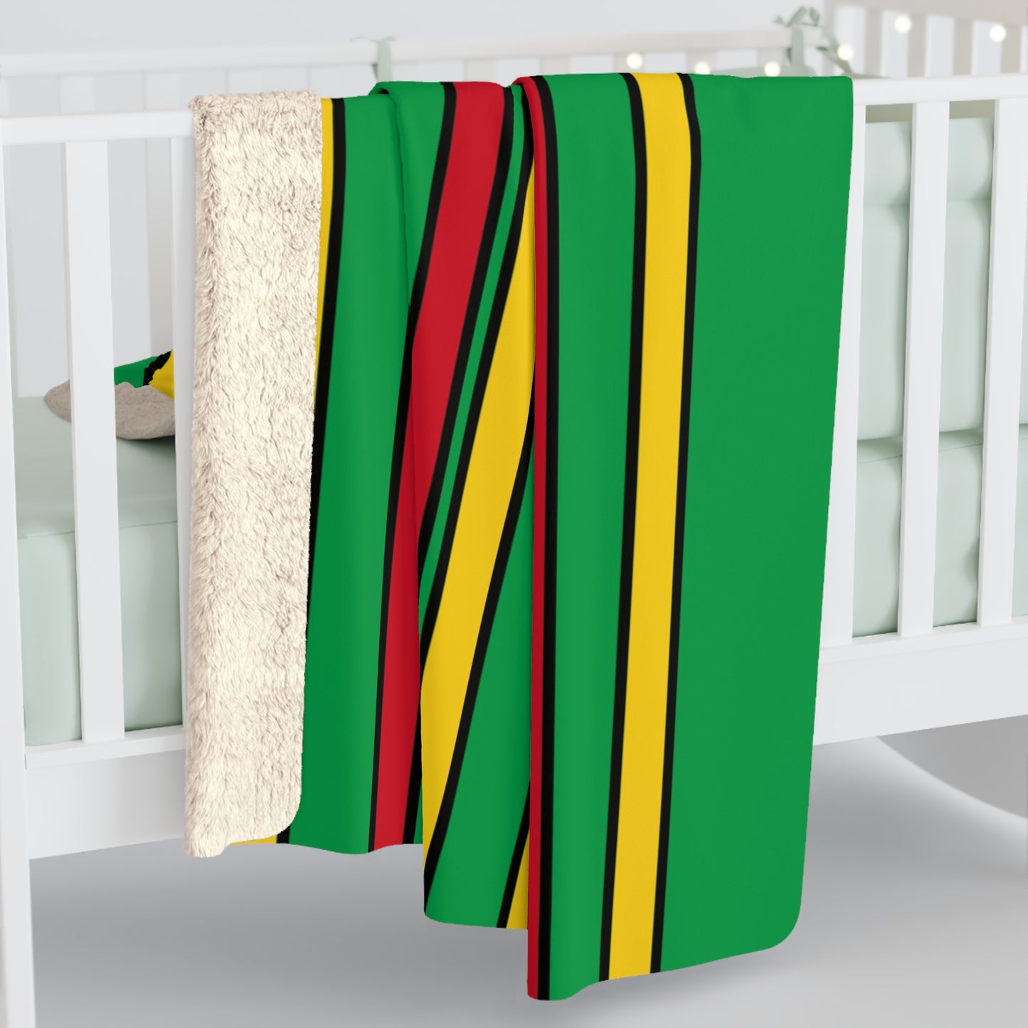 Guinea Bissau Retro Stripes Blanket Throw