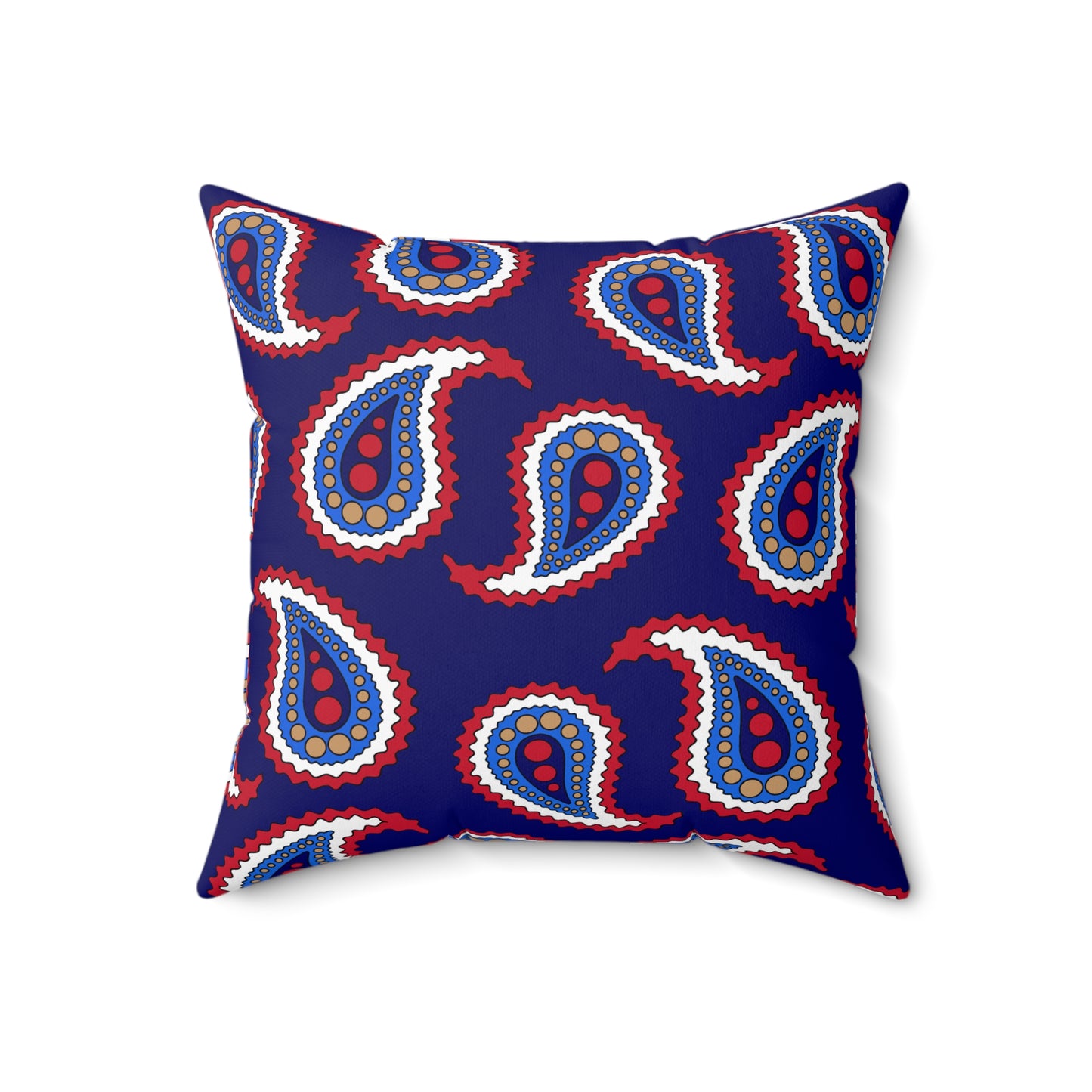 Tristan Da Cunha Retro Paisley Cushion Pillow