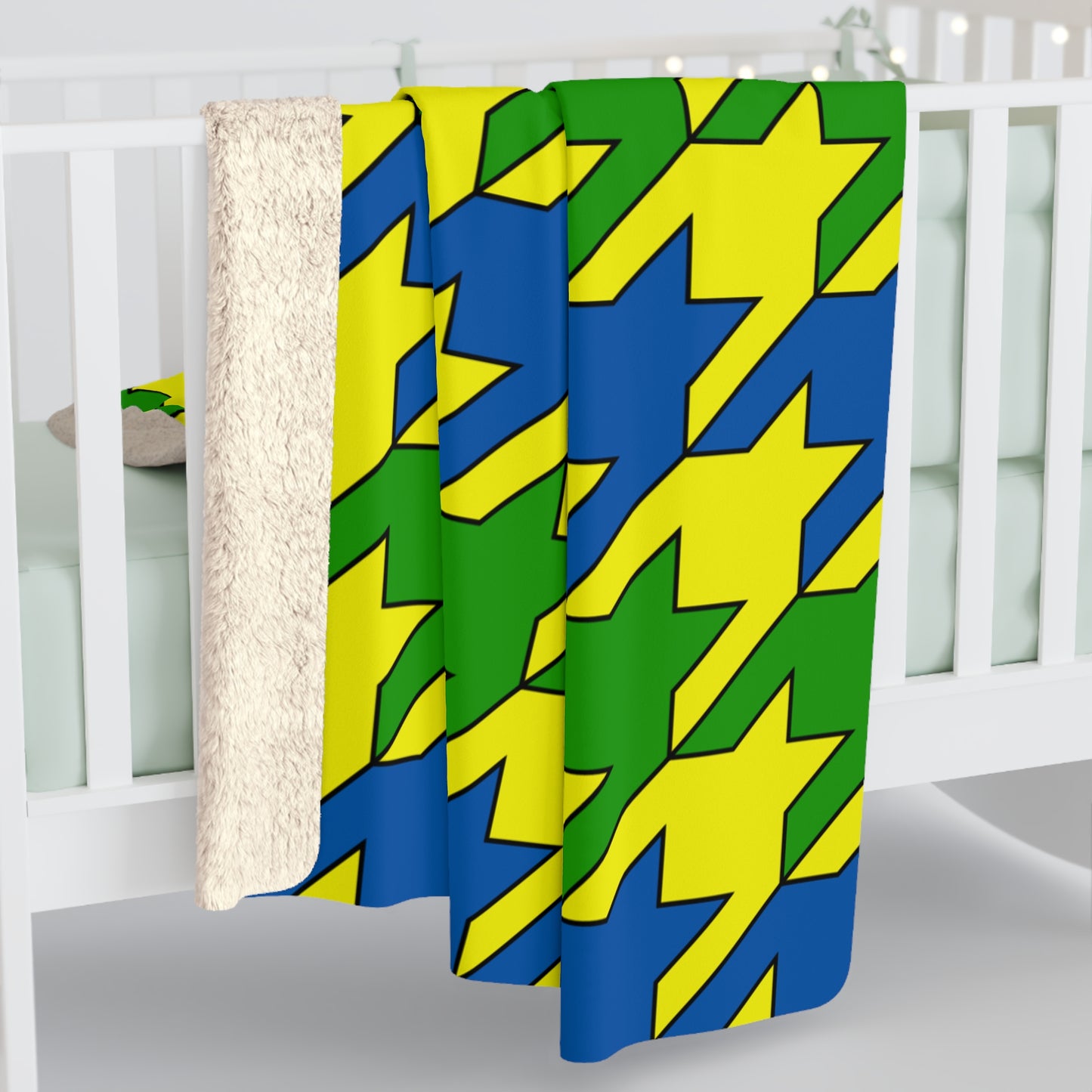 Saint Vincent And The Grenadines Retro Houndstooth Blanket Throw