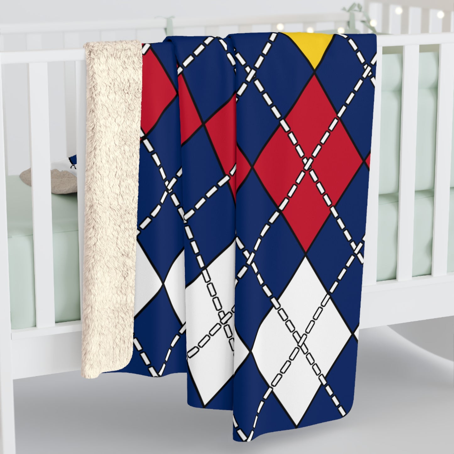 Turks And Caicos Islands Retro Argyle Blanket Throw