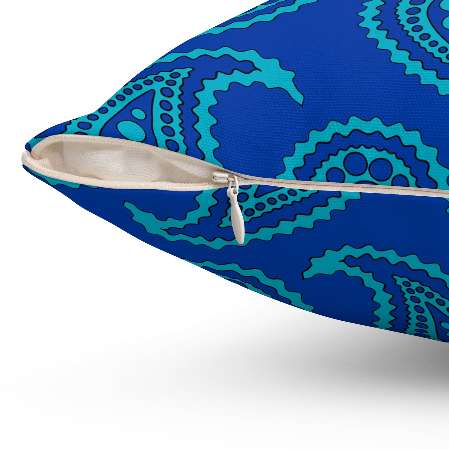 Pacific Islands Retro Paisley Cushion Pillow