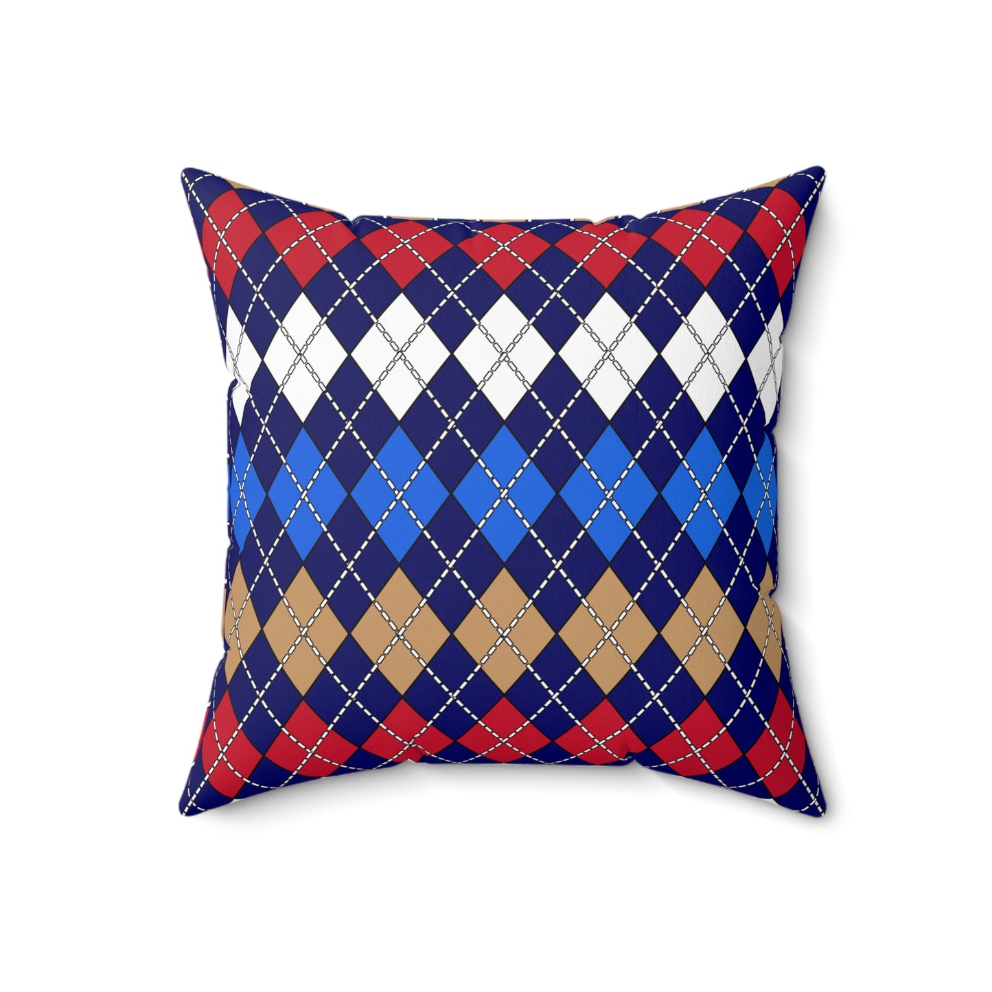 Tristan Da Cunha Retro Argyle Cushion Pillow