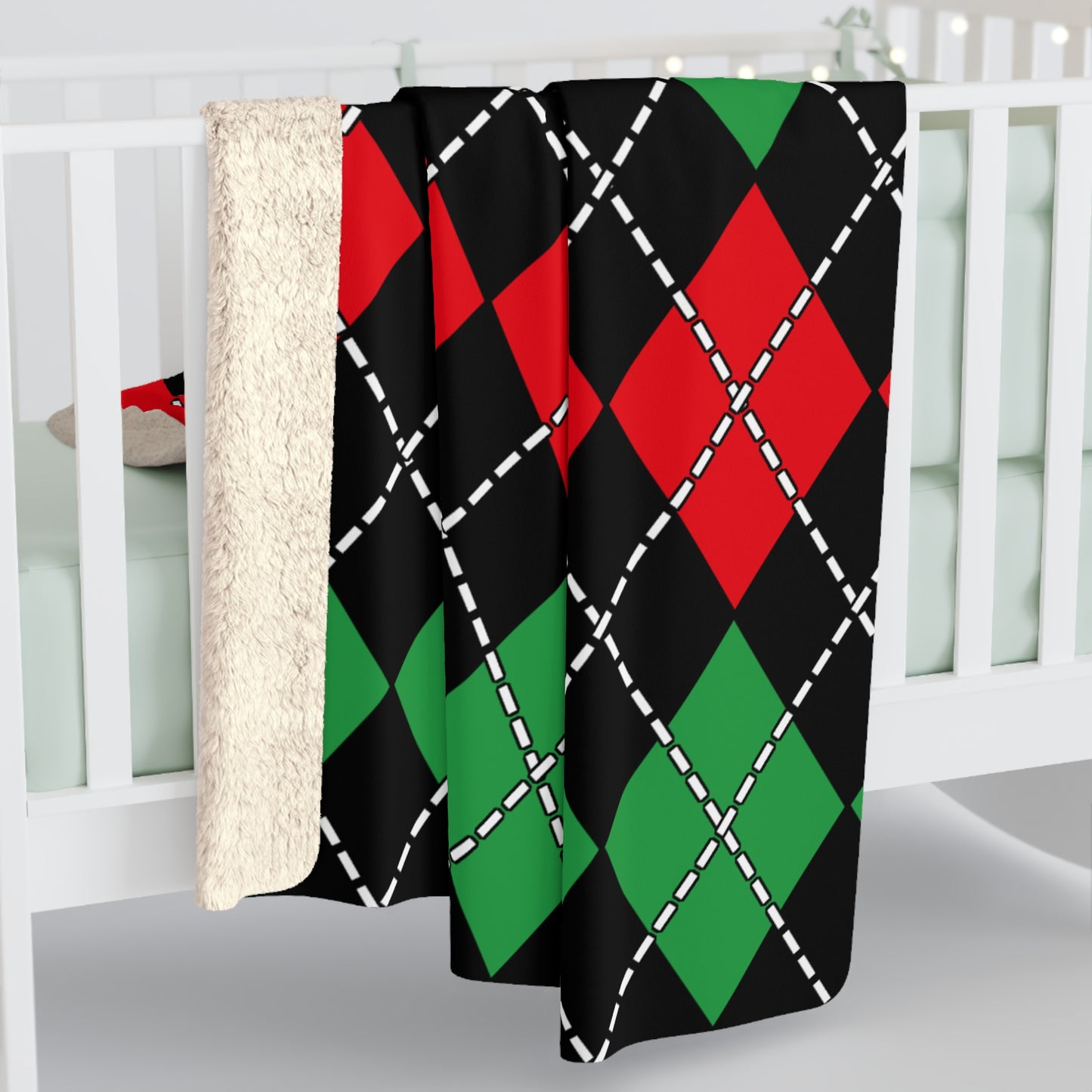 Libya Retro Argyle Blanket Throw