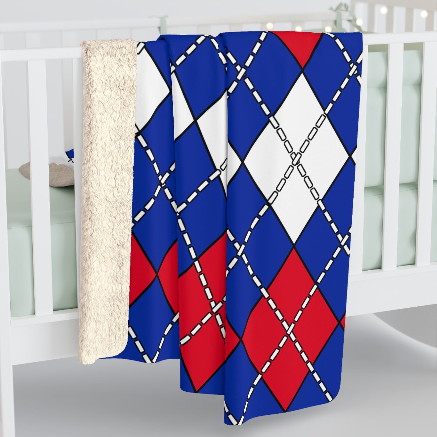 Cambodia Retro Argyle Blanket Throw