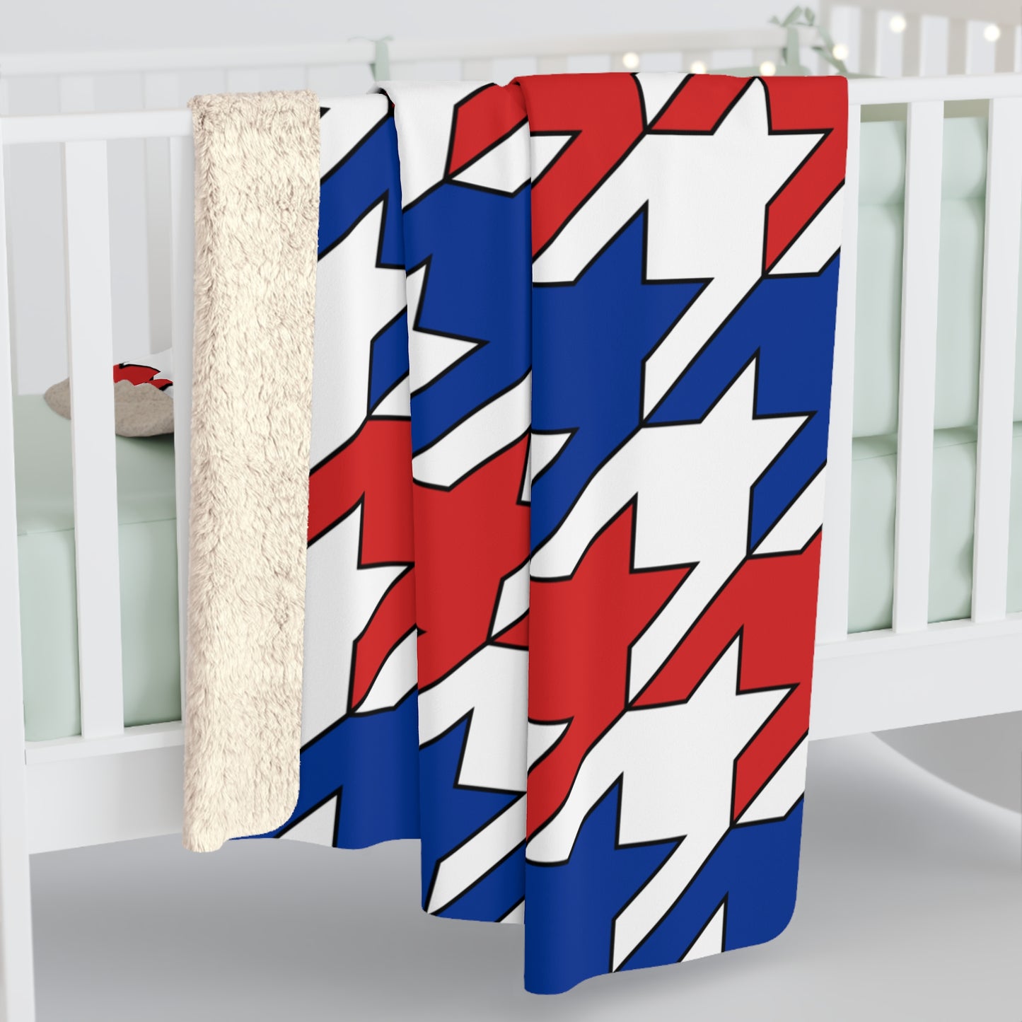 Faroe Islands Retro Houndstooth Blanket Throw