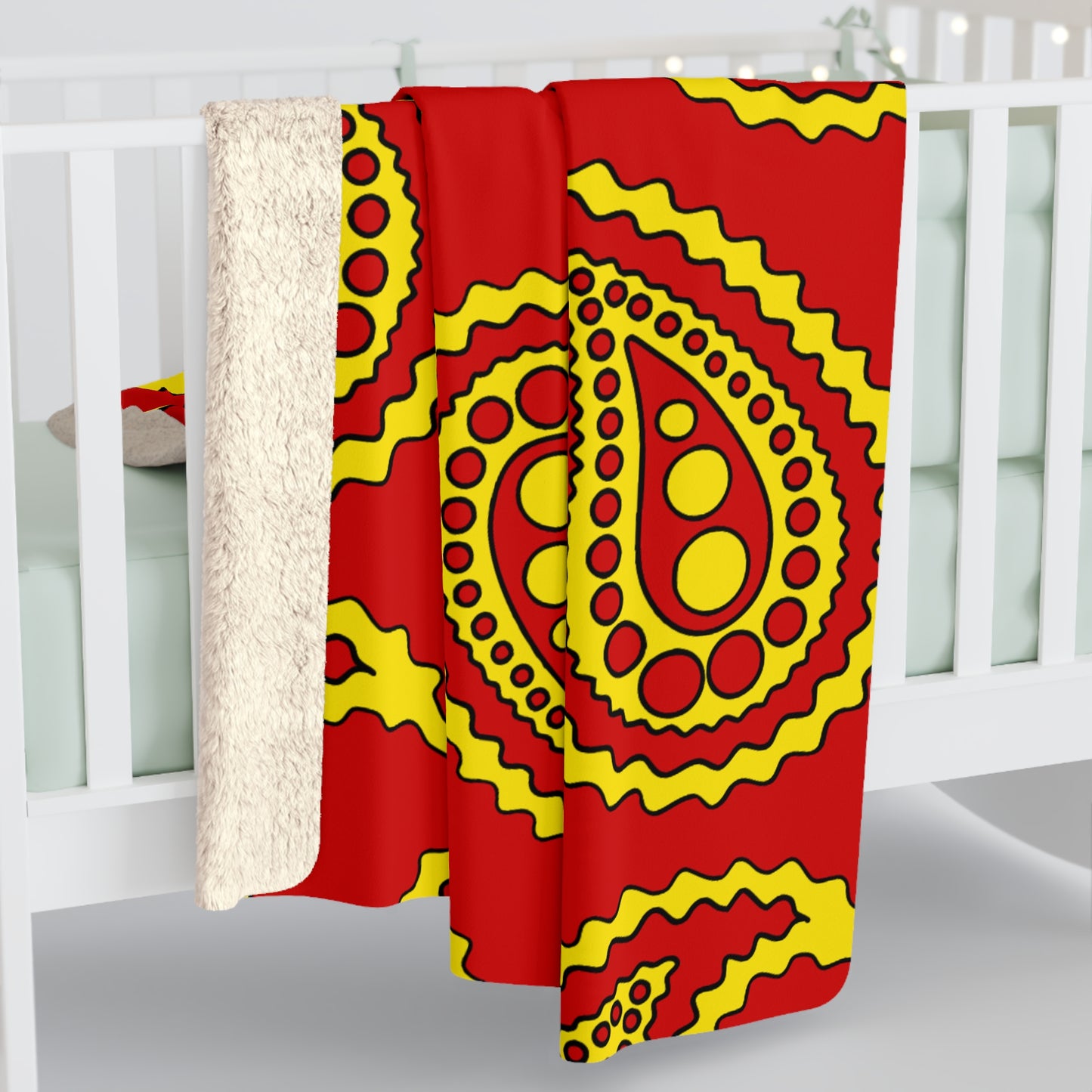 North Macedonia Retro Paisley Blanket Throw