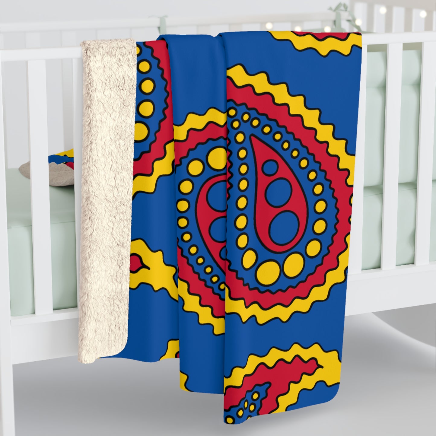 Aland Islands Retro Paisley Blanket Throw