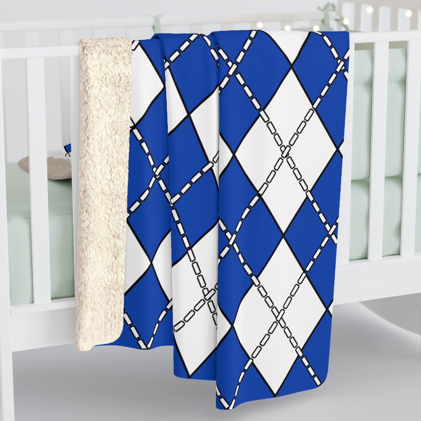 El Salvador Retro Argyle Blanket Throw