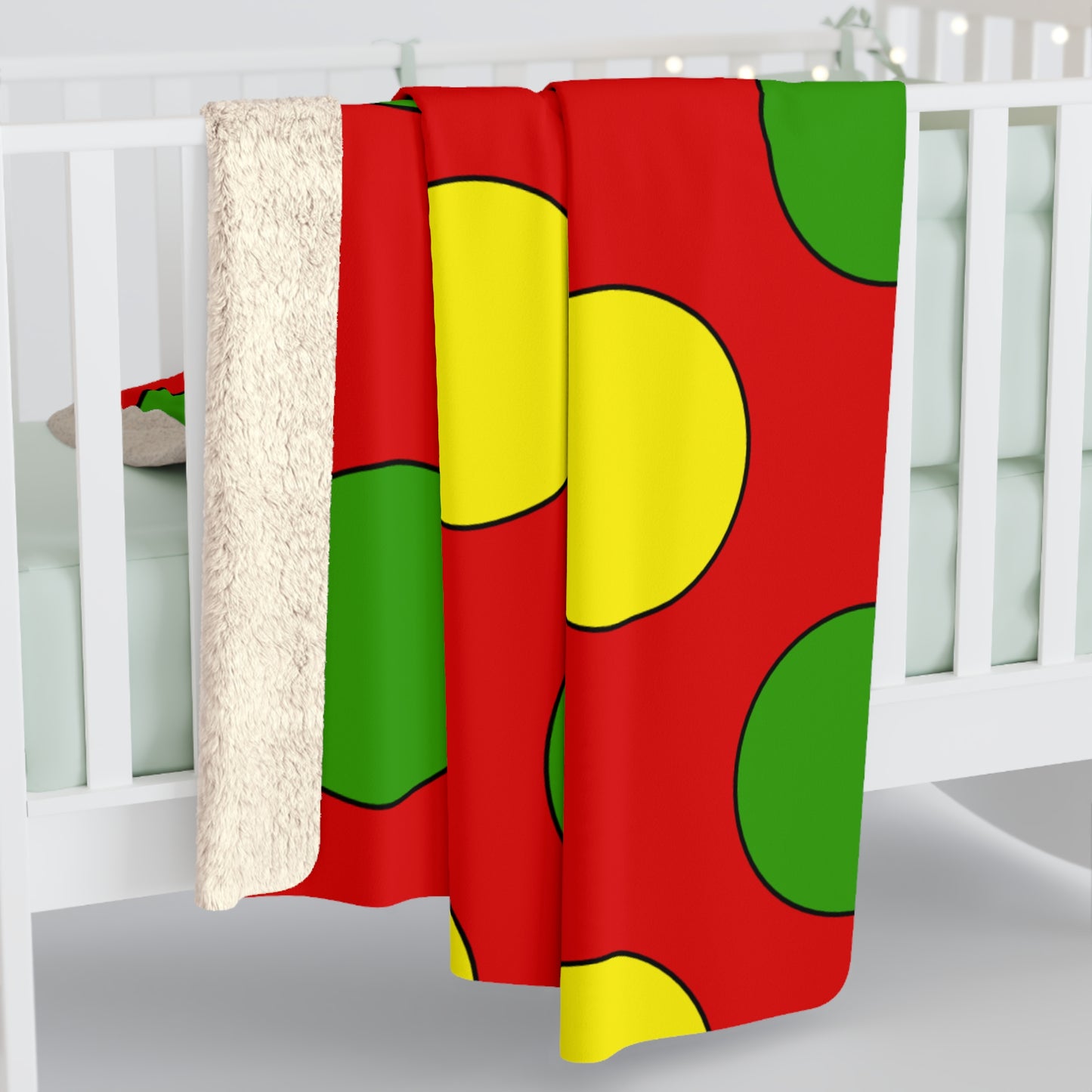 Burkina Faso Retro Polka Dots Blanket Throw