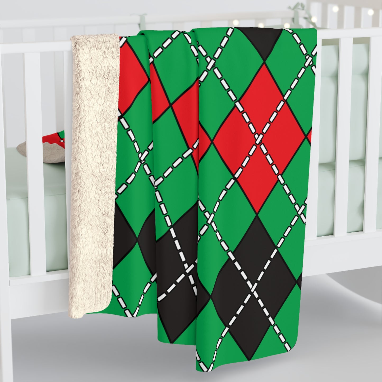 Martinique Retro Argyle Blanket Throw