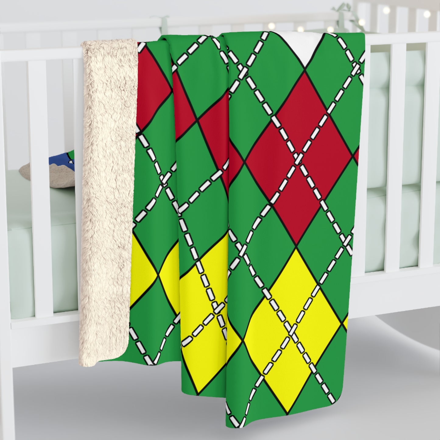 Comoros Retro Argyle Blanket Throw