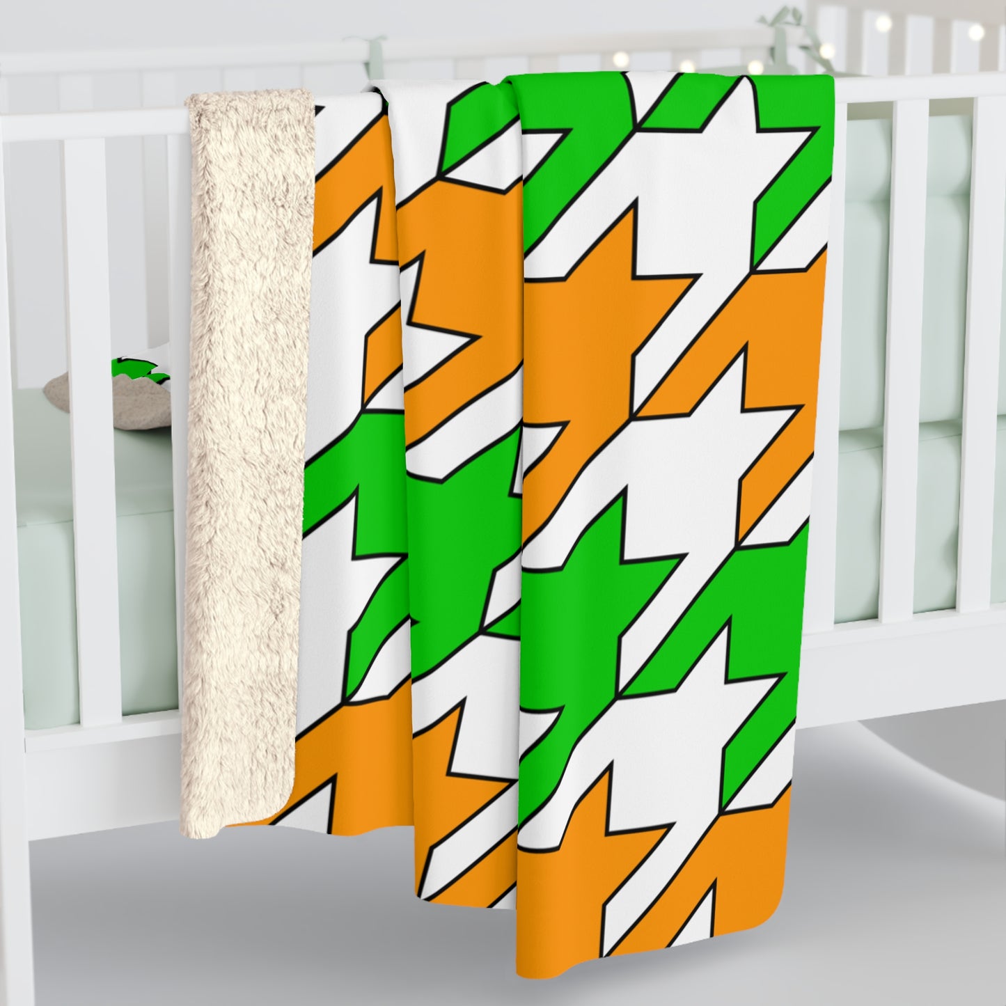 Cote Divoire Retro Houndstooth Blanket Throw