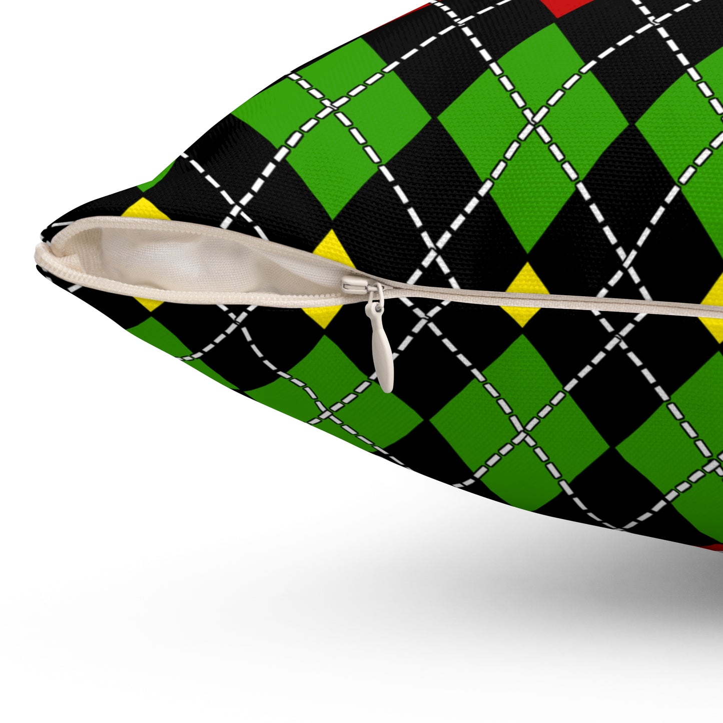 Saint Kitts And Nevis Retro Argyle Cushion Pillow