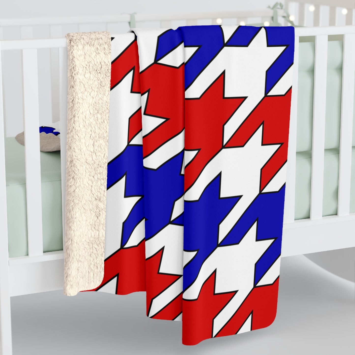 Costa Rica Retro Houndstooth Blanket Throw