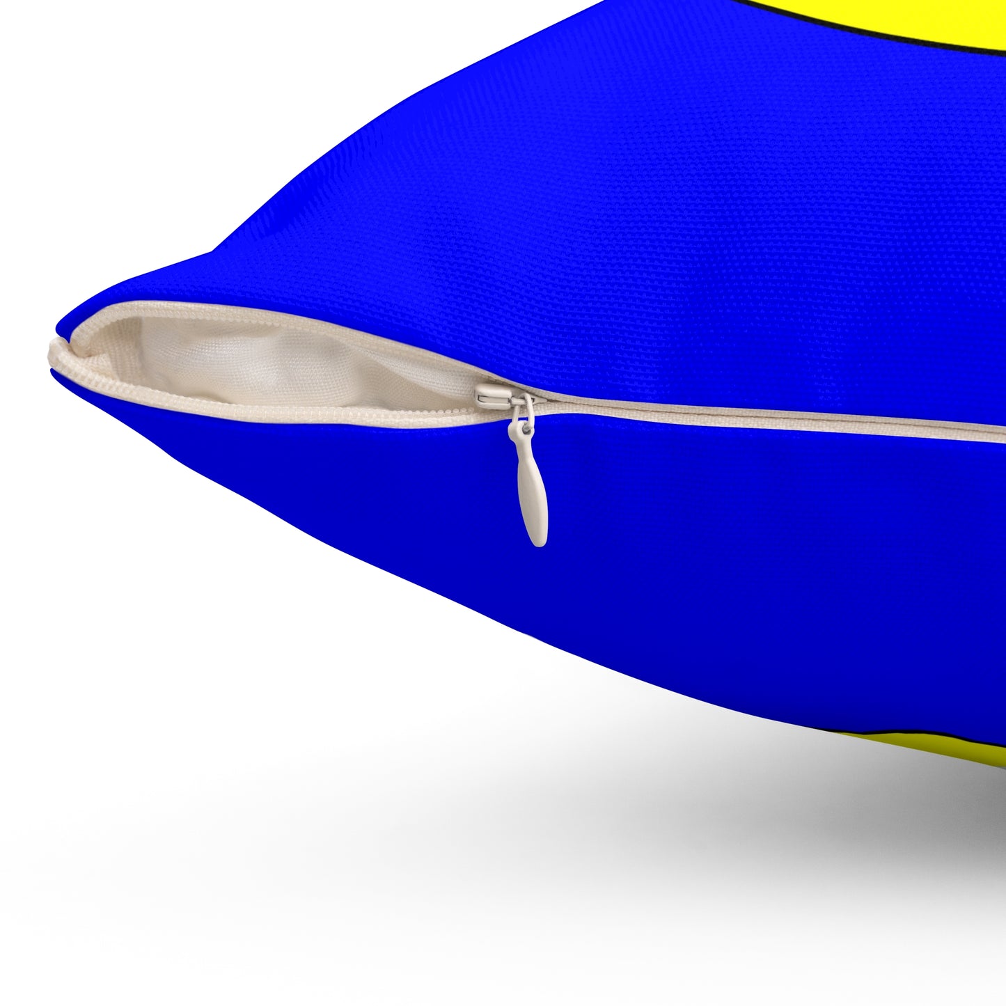 Blue, Yellow Retro Target Cushion Pillow