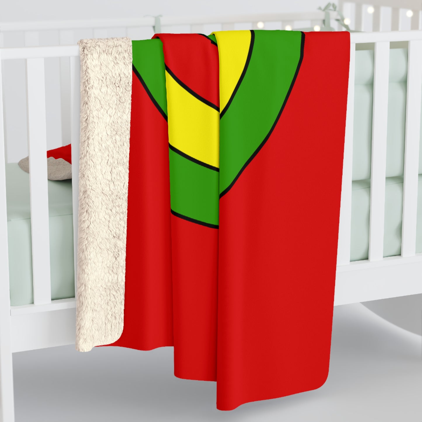 Burkina Faso Retro Target Blanket Throw