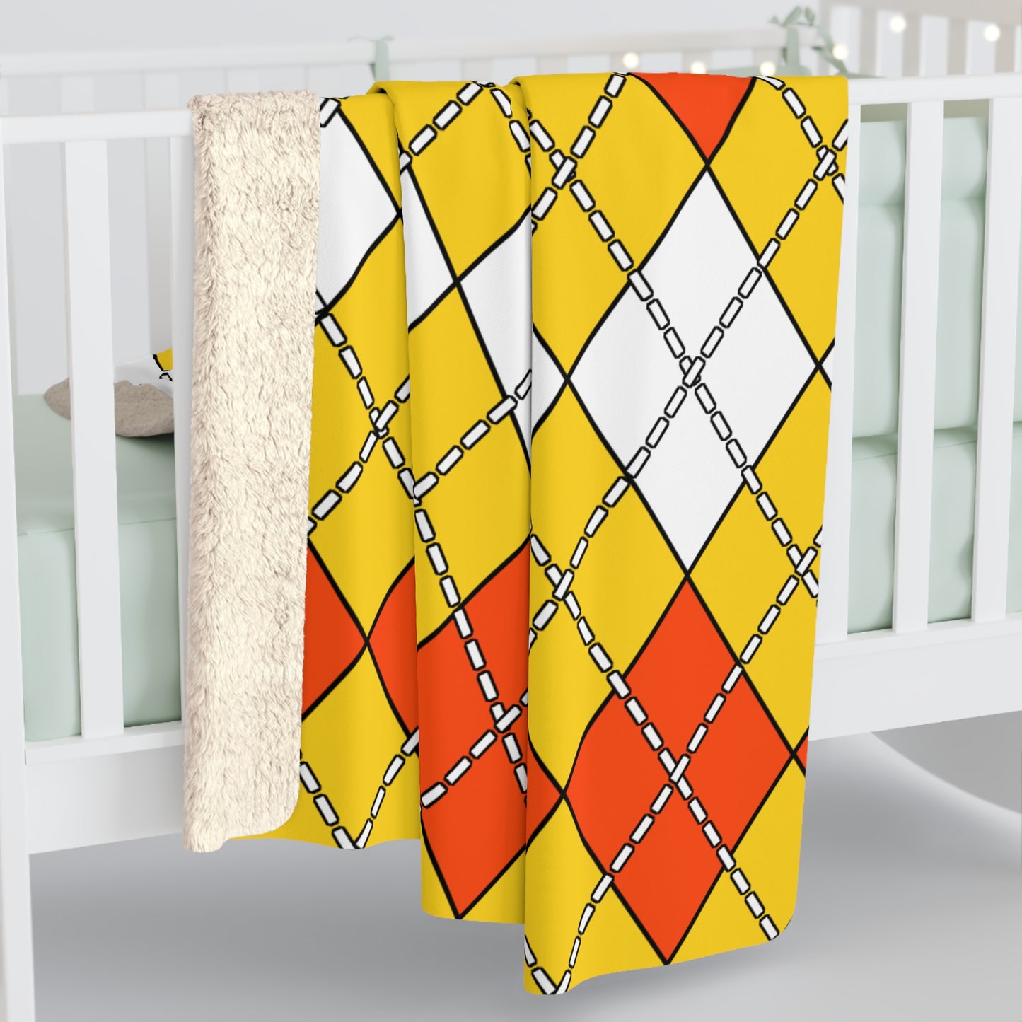 Bhutan Retro Argyle Blanket Throw