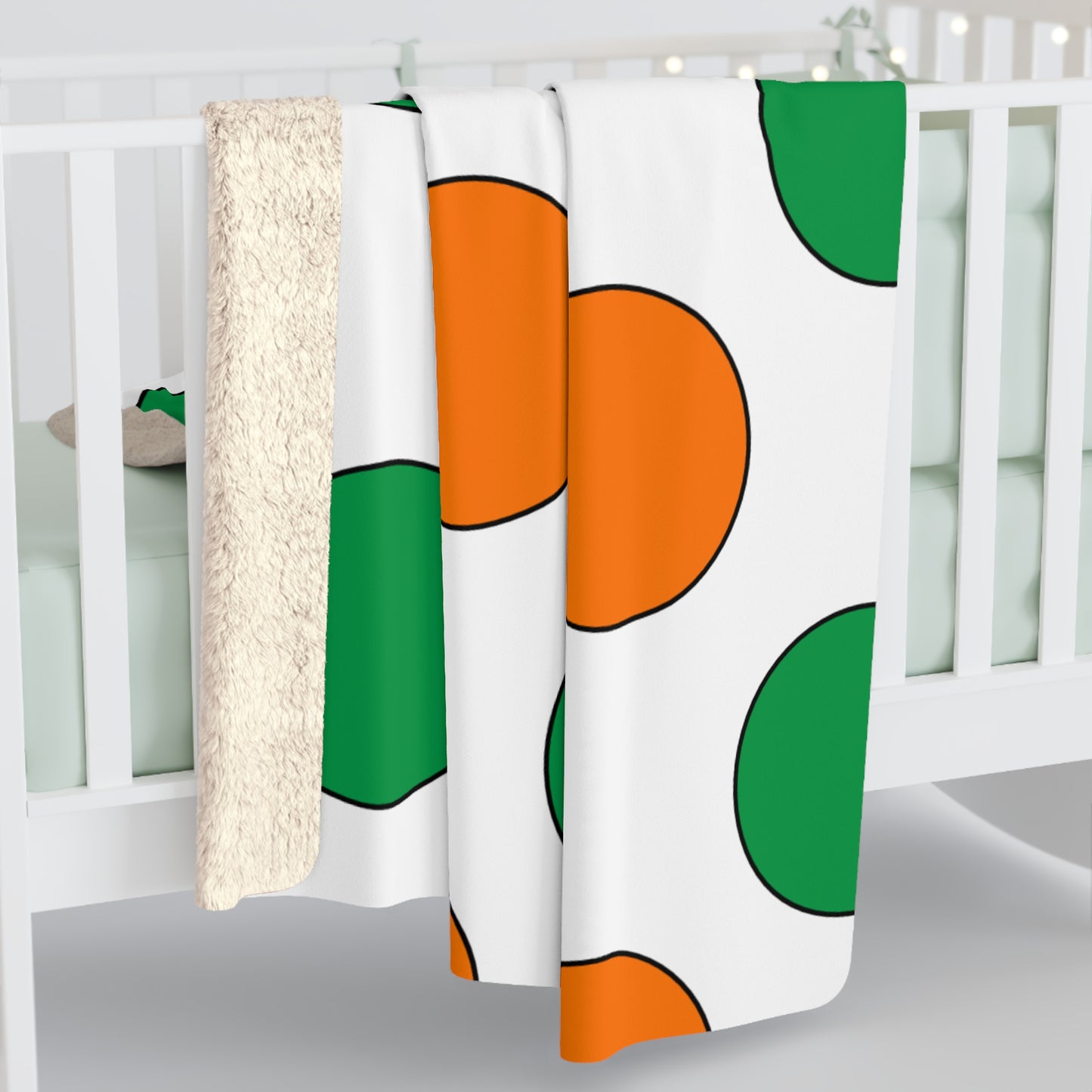 Ireland Retro Polka Dots Blanket Throw