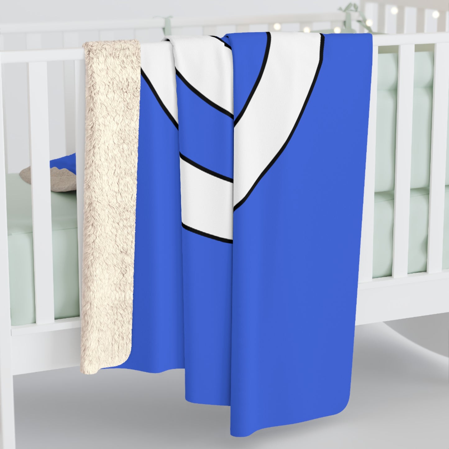 Royal Blue, White Retro Target Blanket Throw