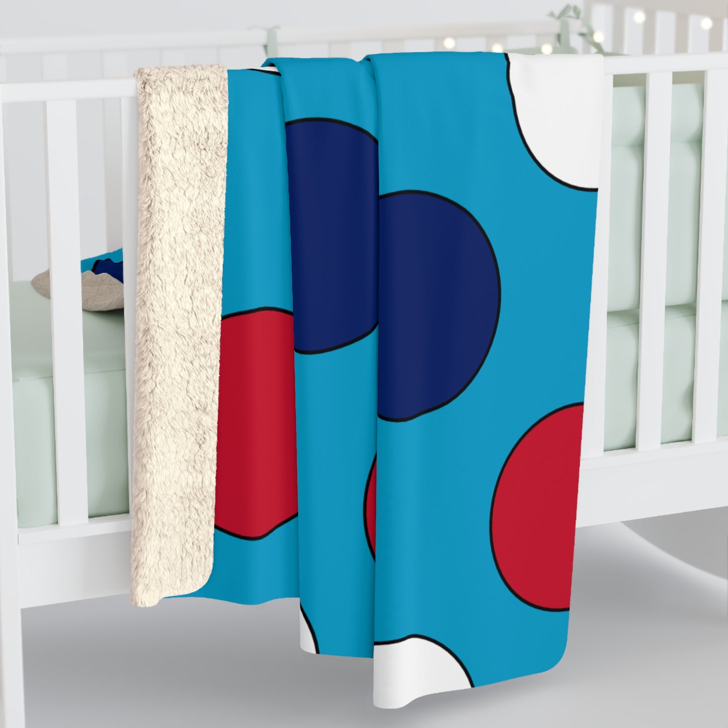 Tuvalu Retro Polka Dots Blanket Throw