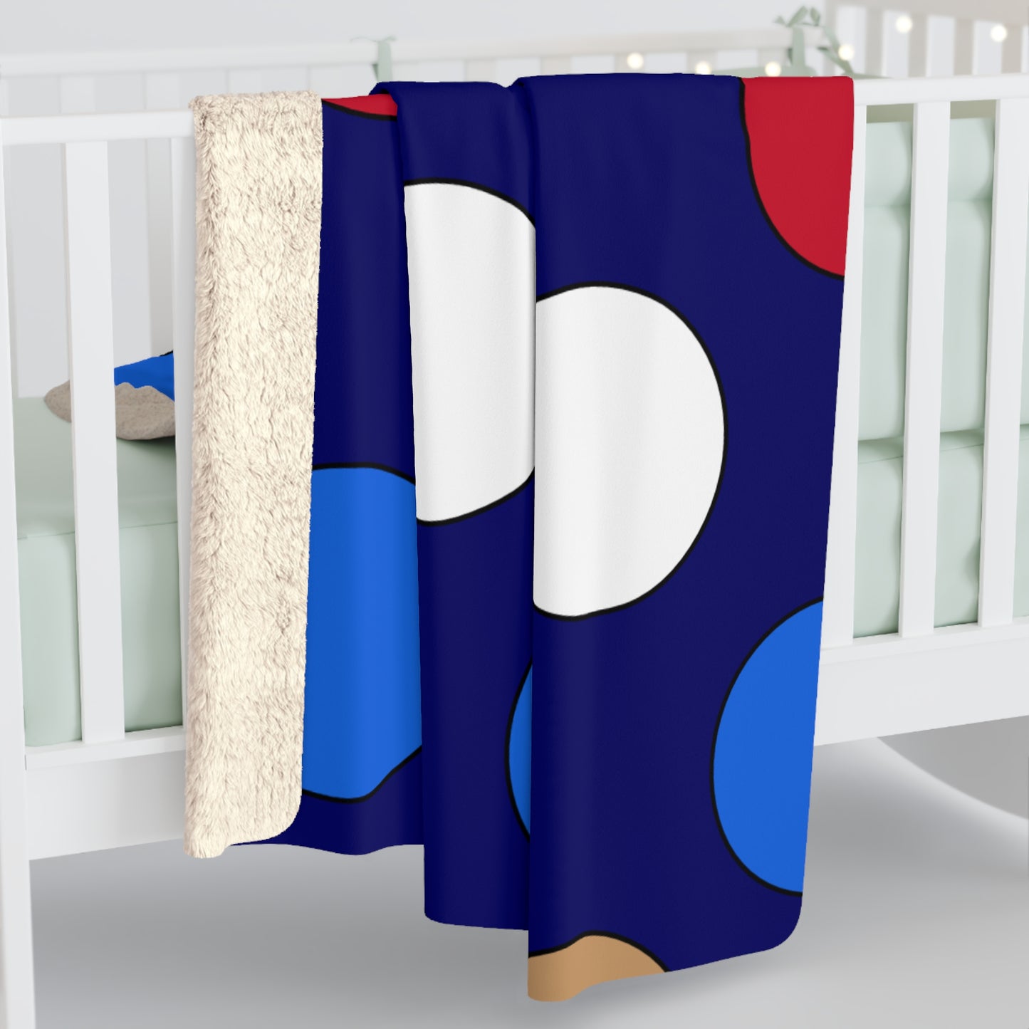 Tristan Da Cunha Retro Polka Dots Blanket Throw