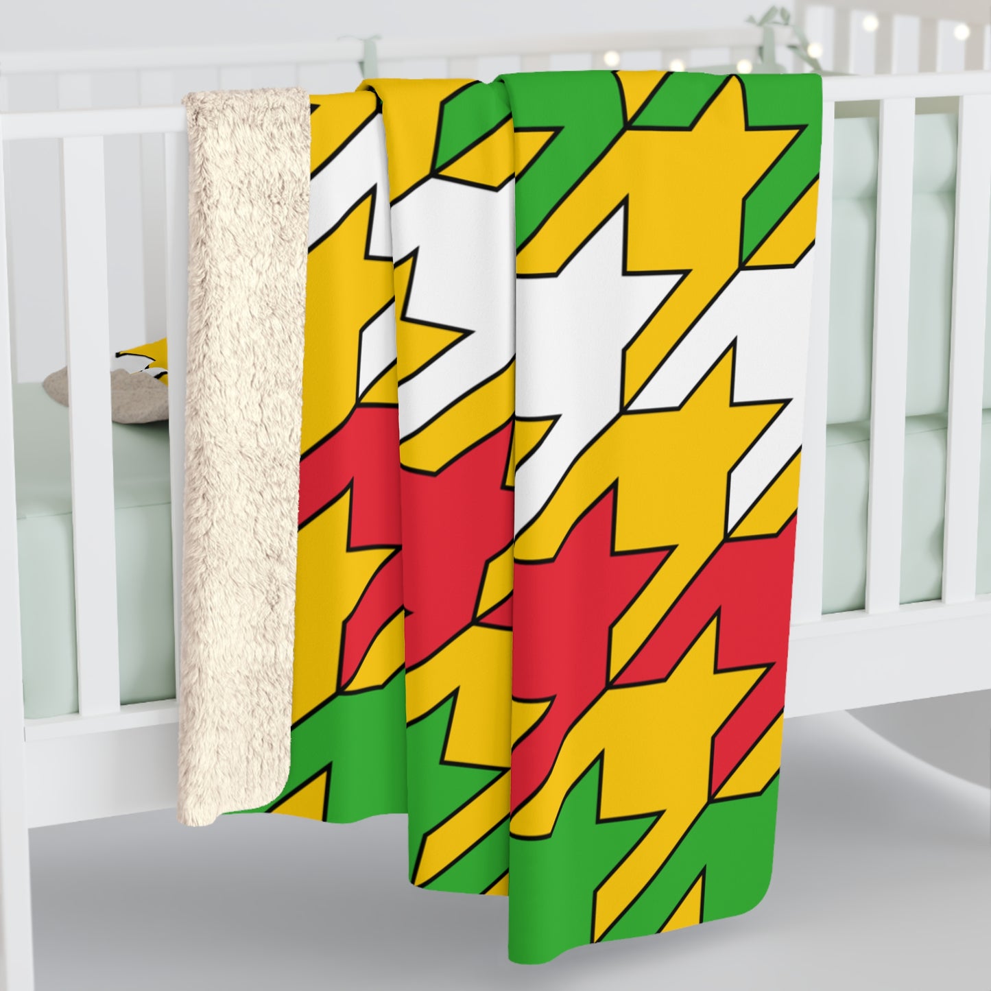 Myanmar Retro Houndstooth Blanket Throw