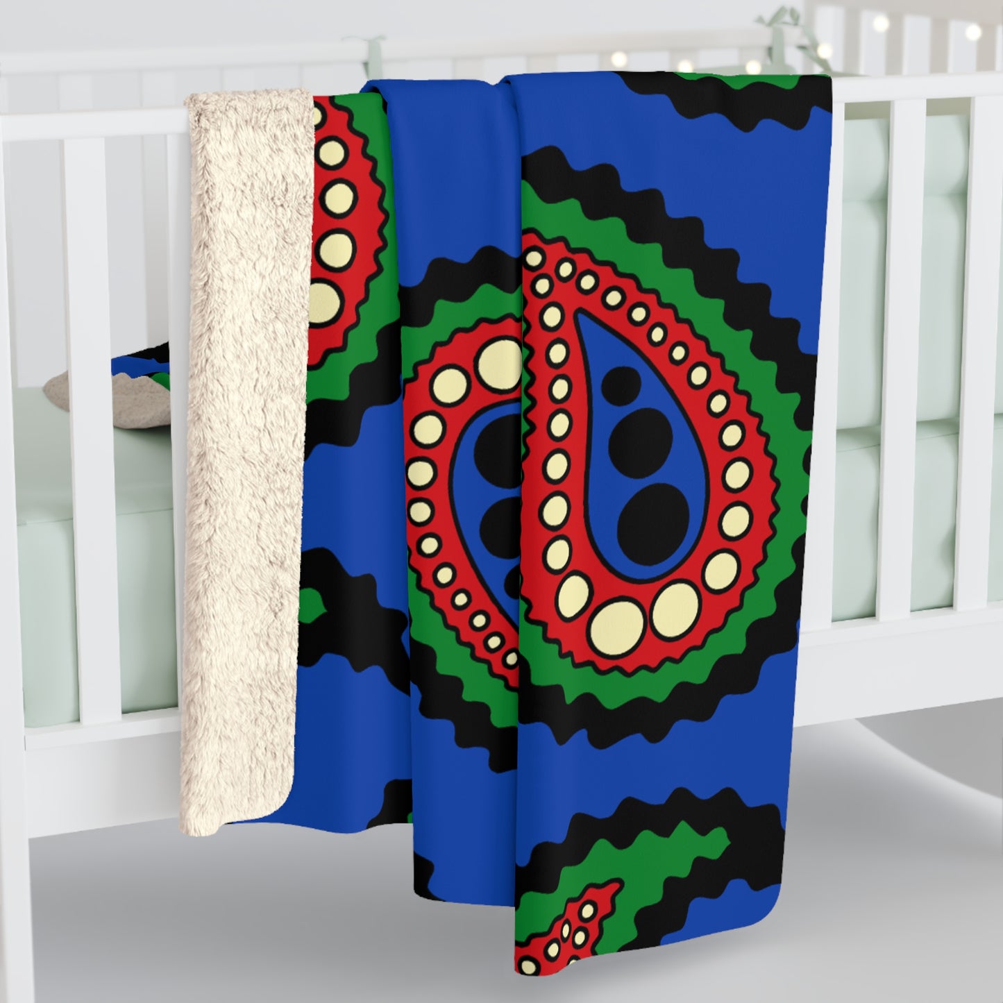 South Sudan Retro Paisley Blanket Throw