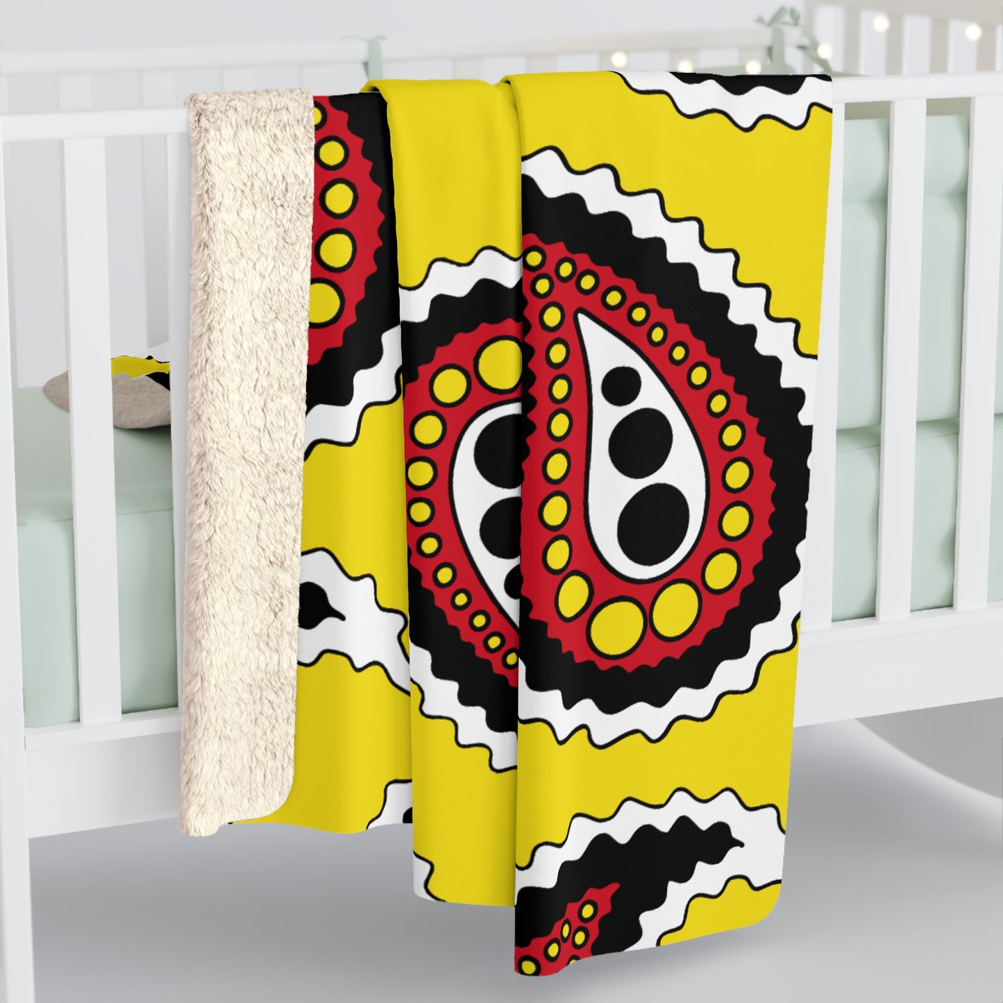 Brunei Darussalam Retro Paisley Blanket Throw