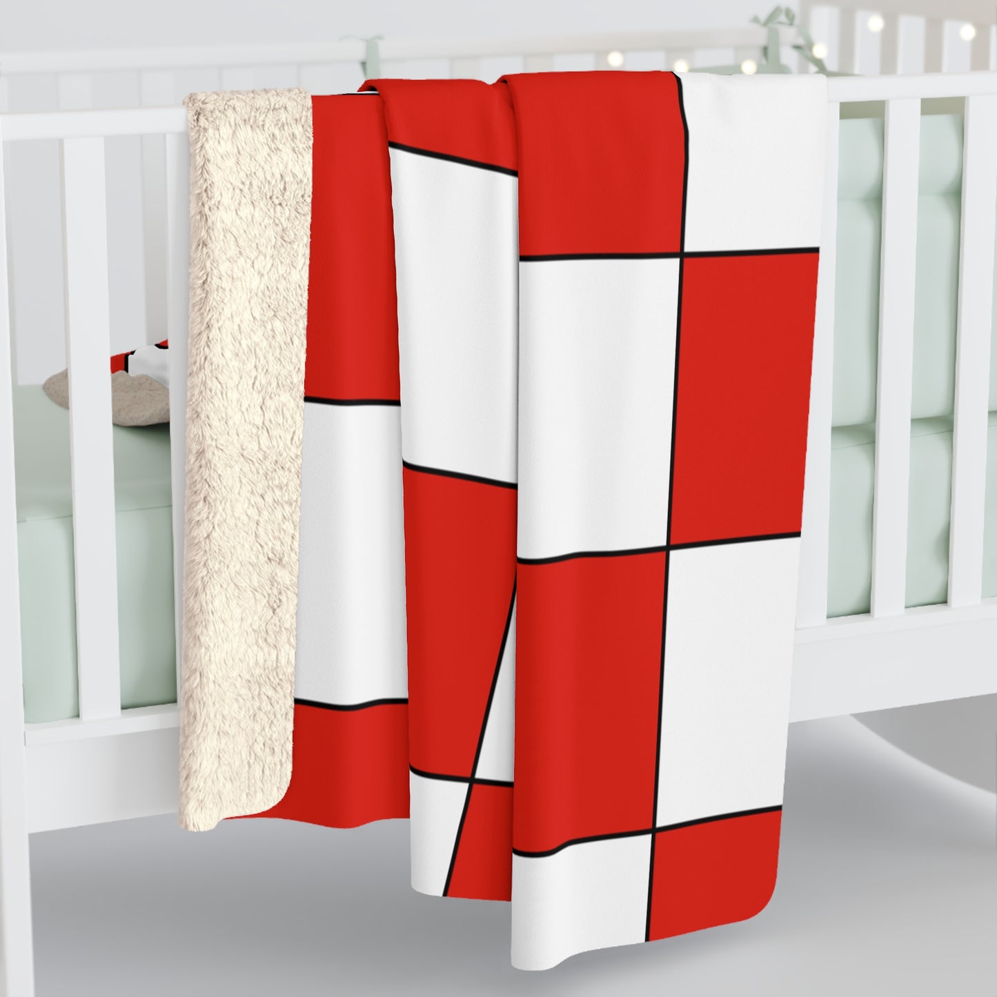 French Polynesia Retro Check Blanket Throw