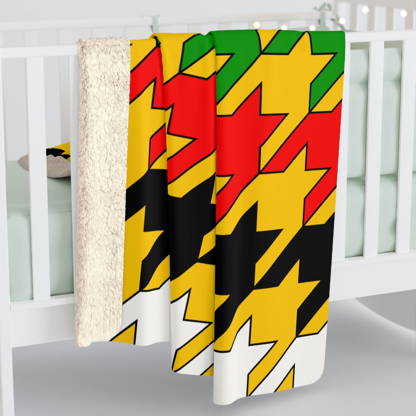 Mozambique Retro Houndstooth Blanket Throw