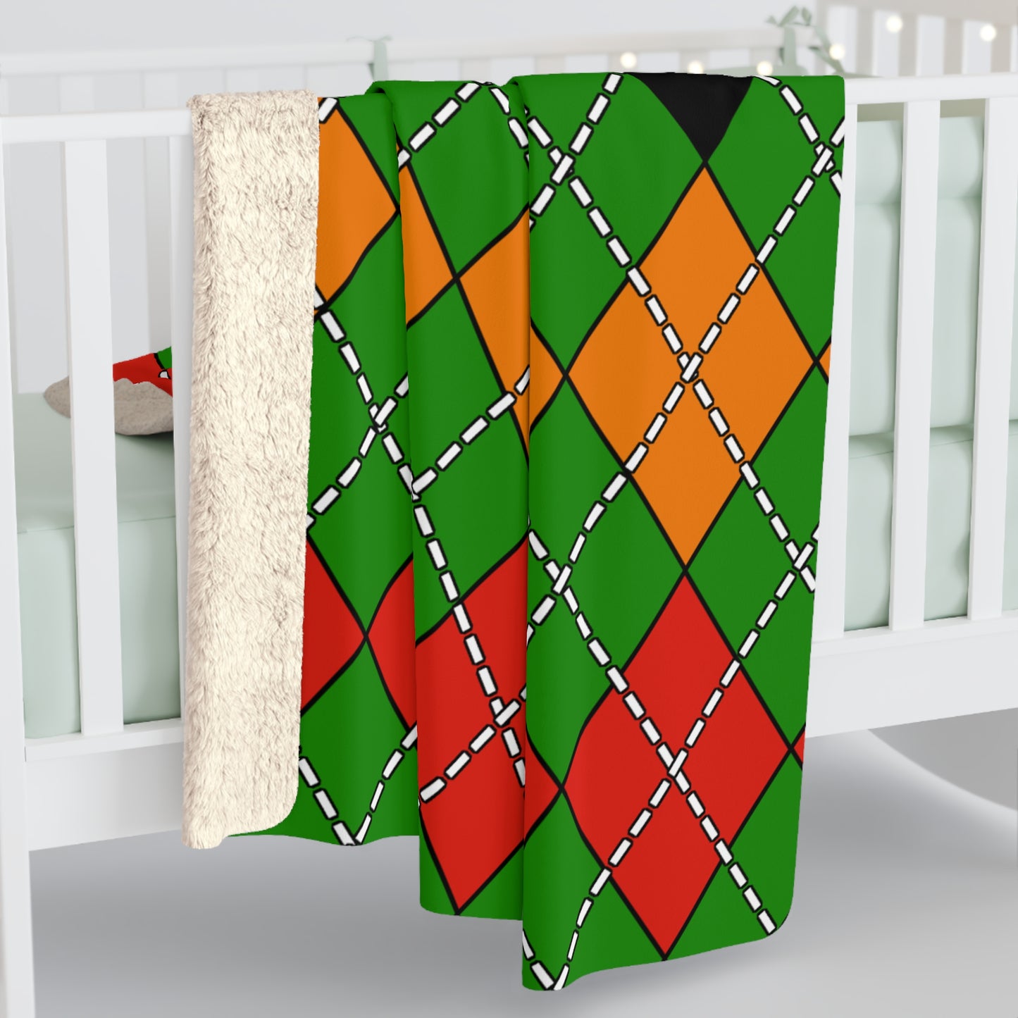 Zambia Retro Argyle Blanket Throw